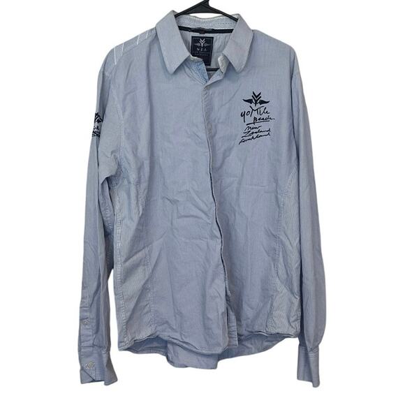 New Zealand Auckland Men’s Long Sleeve Button Down Shirt Embroidered Size XL - Picture 1 of 15